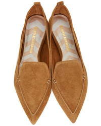 beige Wildleder Slipper von Nicholas Kirkwood