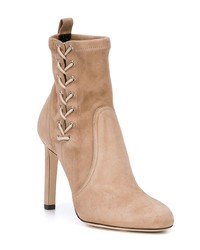 beige Wildleder Stiefeletten von Jimmy Choo