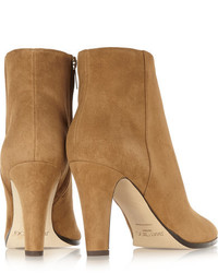 beige Wildleder Stiefeletten von Jimmy Choo