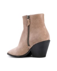 beige Wildleder Stiefeletten von Casadei