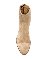 beige Wildleder Stiefeletten von Alberto Fasciani