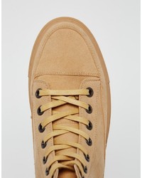 beige Wildleder Turnschuhe von Asos