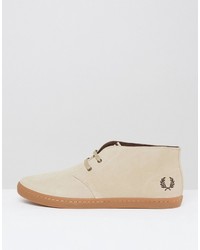 beige Wildleder Turnschuhe von Fred Perry