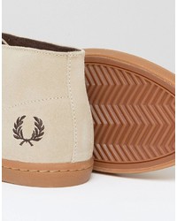 beige Wildleder Turnschuhe von Fred Perry