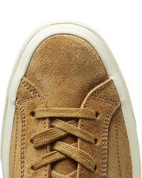 beige Wildleder Turnschuhe von Tom Ford