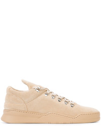 beige Wildleder Turnschuhe von Filling Pieces