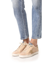 beige Wildleder Turnschuhe von Golden Goose Deluxe Brand