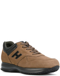 beige Wildleder Turnschuhe von Hogan