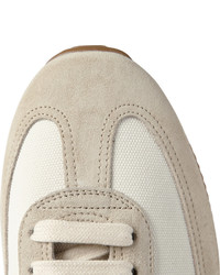 beige Wildleder Turnschuhe von Tom Ford