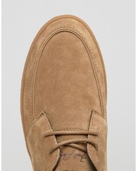 beige Wildleder Turnschuhe von Fred Perry