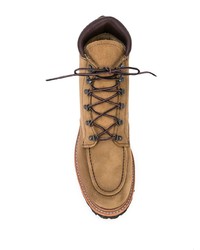 beige Wildlederarbeitsstiefel von Red Wing Shoes