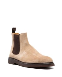 beige Wildlederfreizeitstiefel von Brunello Cucinelli