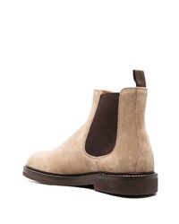 beige Wildlederfreizeitstiefel von Brunello Cucinelli