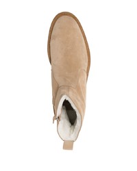 beige Wildlederfreizeitstiefel von Ami Paris