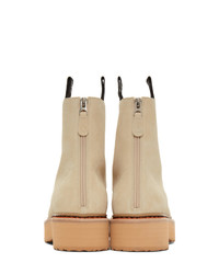 beige Wildlederfreizeitstiefel von R13