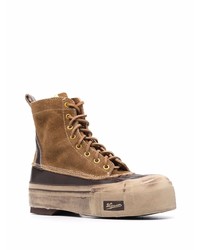 beige Wildlederfreizeitstiefel von VISVIM