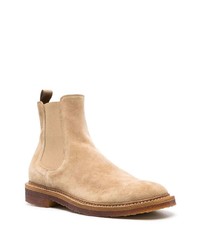 beige Wildlederfreizeitstiefel von Officine Creative