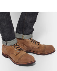 beige Wildlederfreizeitstiefel von Red Wing Shoes