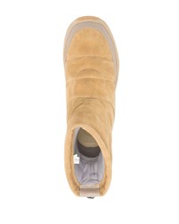 beige Wildlederfreizeitstiefel von Suicoke