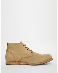 beige Wildlederfreizeitstiefel