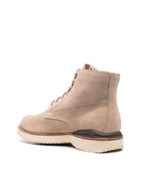 beige Wildlederfreizeitstiefel von VISVIM