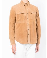 beige Wildlederlangarmhemd von Polo Ralph Lauren