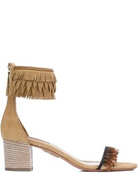 beige Wildledersandalen von Aquazzura