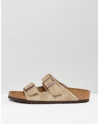 beige Wildledersandalen von Birkenstock