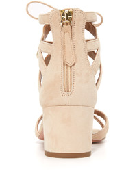 beige Wildledersandalen von Aquazzura