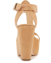 beige Wildledersandalen von Loeffler Randall