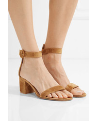 beige Wildledersandalen von Gianvito Rossi