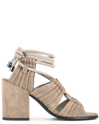 beige Wildledersandalen von Senso