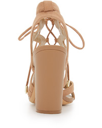 beige Wildledersandalen von Sam Edelman