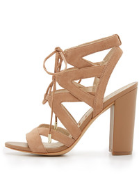 beige Wildledersandalen von Sam Edelman