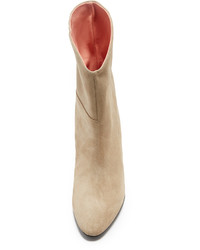 beige Wildlederstiefel von Acne Studios