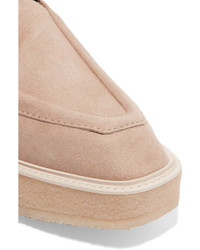 beige Wildlederstiefel von Stella McCartney