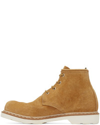 beige Wildlederstiefel von Officine Creative