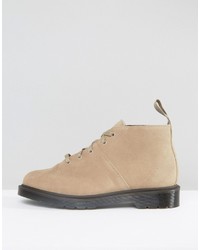 beige Wildlederstiefel von Dr. Martens