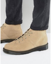 beige Wildlederstiefel von Dr. Martens