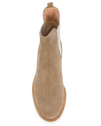 beige Wildlederstiefel von Unützer