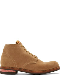 beige Wildlederstiefel von VISVIM