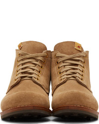 beige Wildlederstiefel von VISVIM