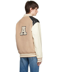 beige Wollbomberjacke von Axel Arigato