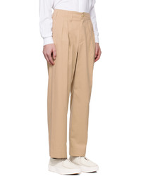 beige Wollchinohose von Auralee