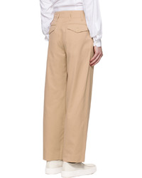 beige Wollchinohose von Auralee