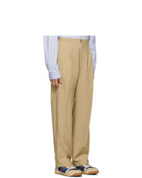 beige Wollchinohose von Gucci