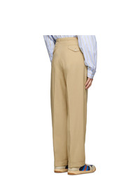 beige Wollchinohose von Gucci