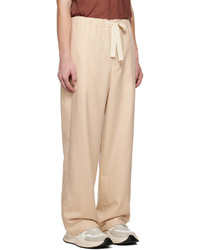 beige Wollchinohose von Jil Sander