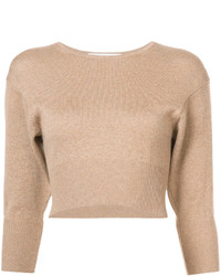 beige Wollpullover