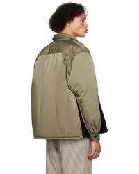 beige Wollshirtjacke von Sacai